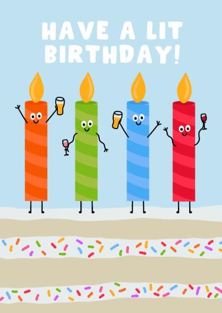 funny birthday card aimed at adult