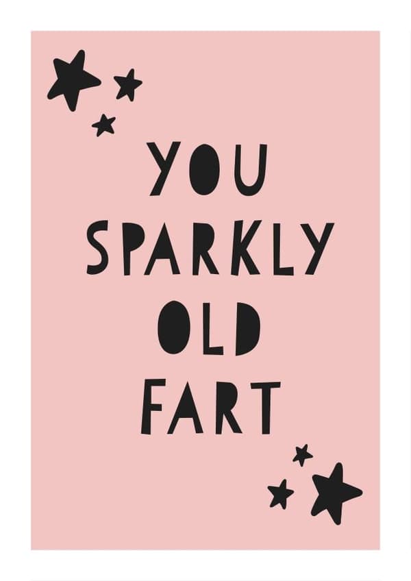 funny, rude birthday card aimed at old people