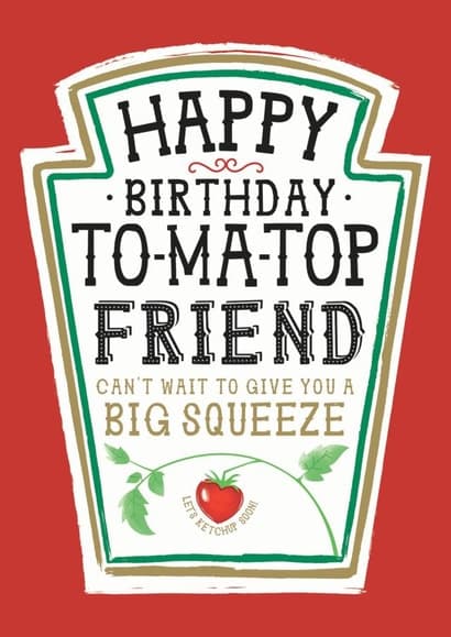 punny birthday card aimed at friends