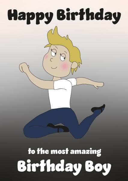 cute birthday card aimed at boys, kids