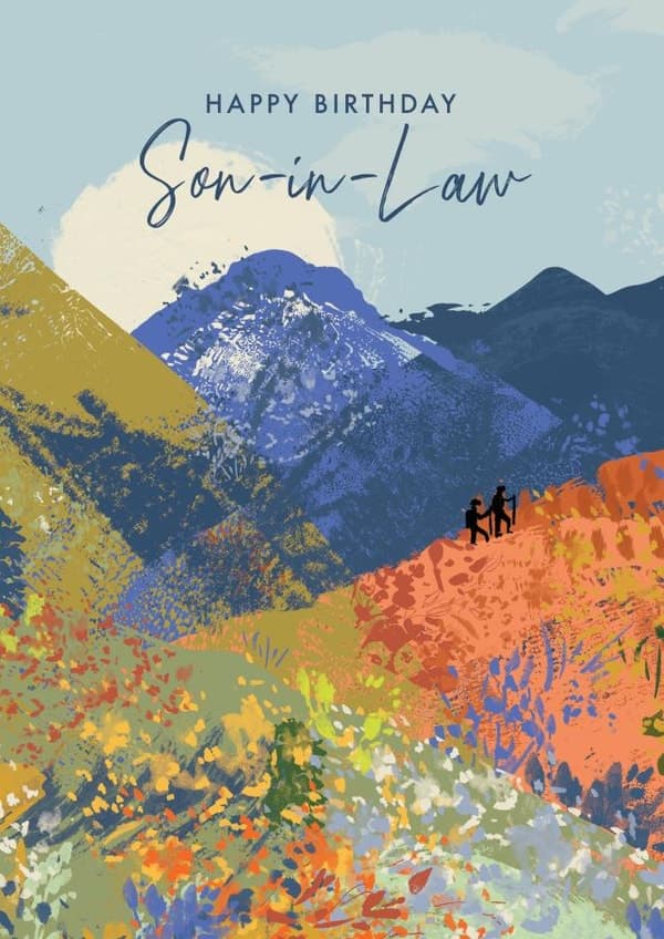 sentimental birthday card aimed at son-in-law, adults