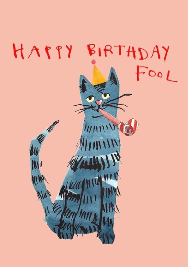 animal, cat birthday card aimed at animal lovers, cat lovers, women, wife, 30 year olds, 25 year olds