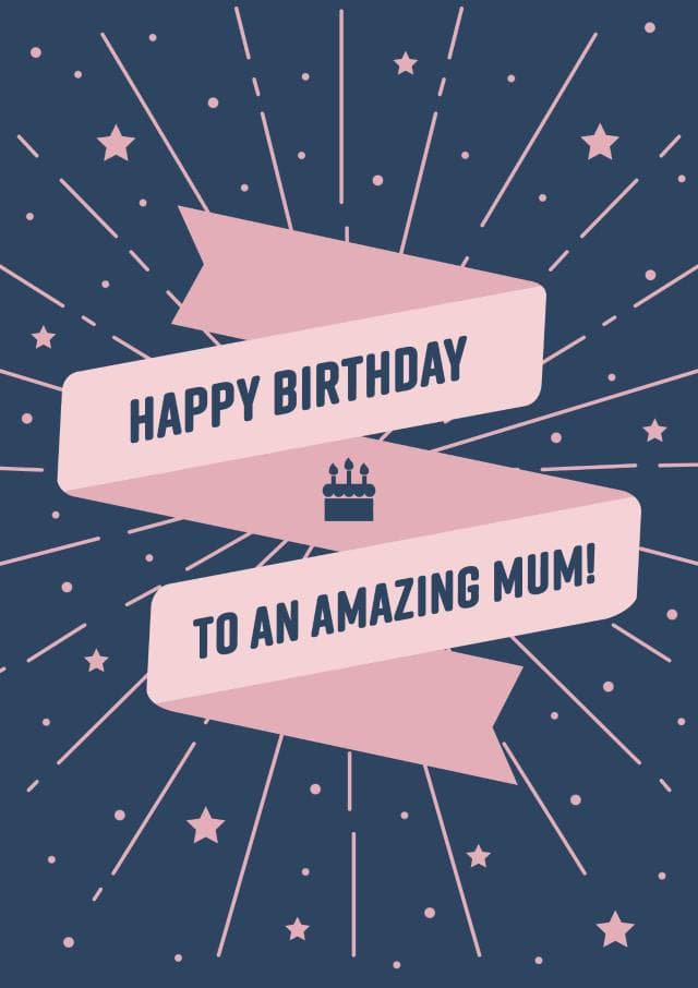sentimental birthday card aimed at mum