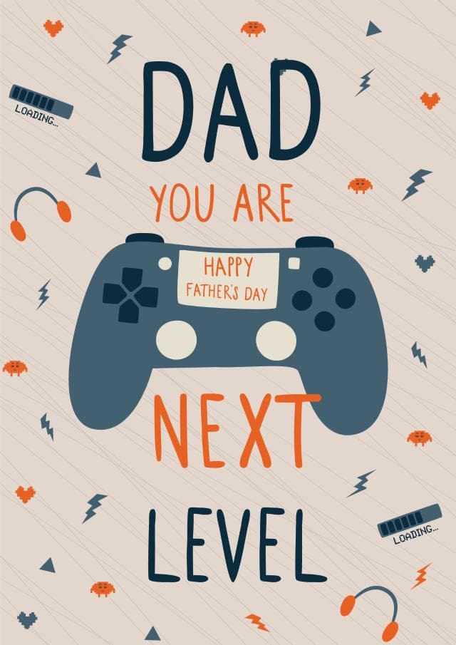 funny birthday card aimed at dad, family