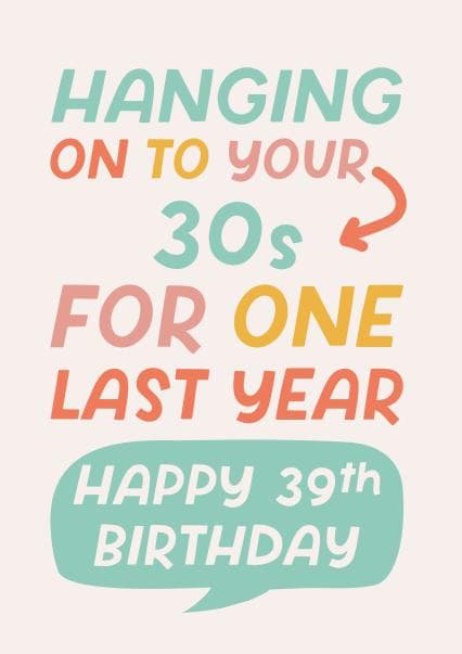 funny birthday card aimed at 30 year olds, adult