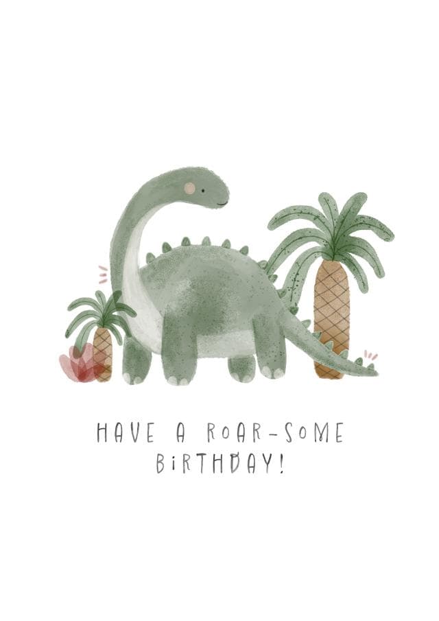 cute, kid friendly birthday card aimed at 1 year olds, 3 year olds, 5 year olds, kids