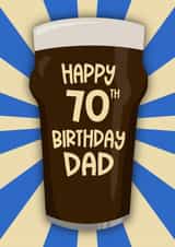 funny birthday card aimed at dad, 70 year olds