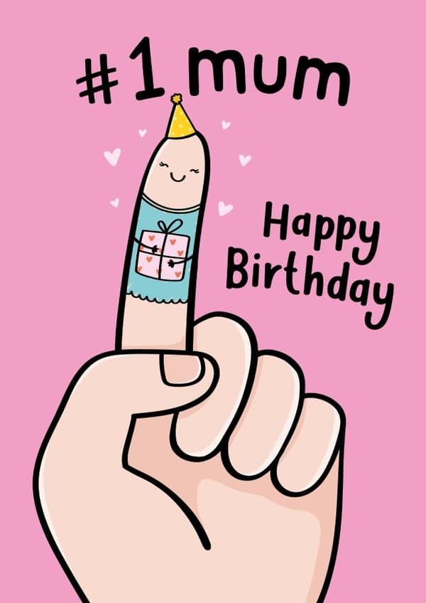cute birthday card aimed at mum