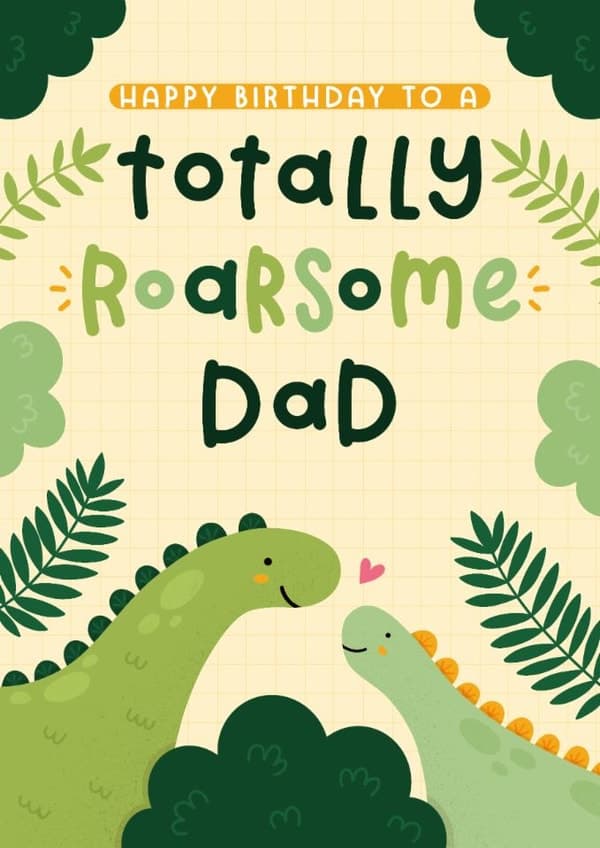 cute birthday card aimed at dad