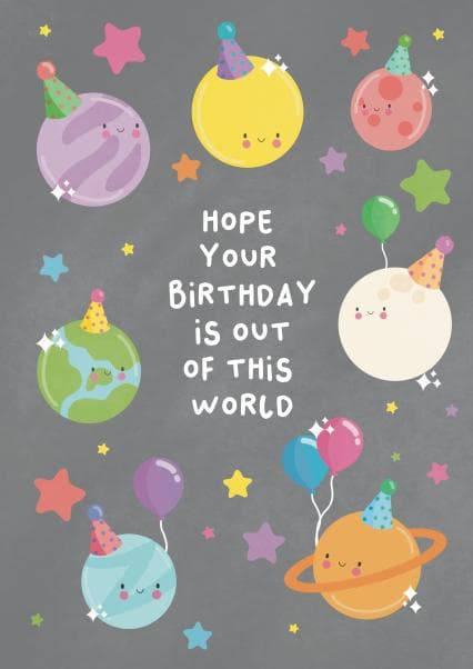 cute, punny birthday card aimed at kids, children