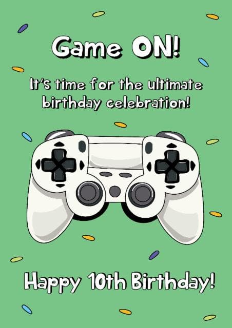 funny, kid friendly birthday card aimed at 10 year olds, kids