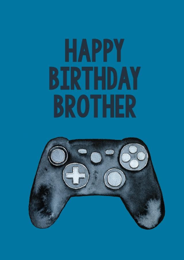 funny birthday card aimed at brother, boys, men, adult, adults