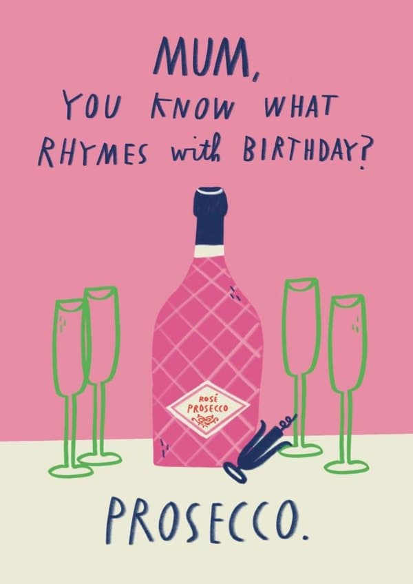 funny birthday card aimed at mum