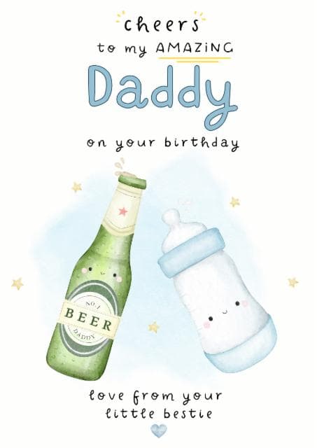 cute birthday card aimed at dad