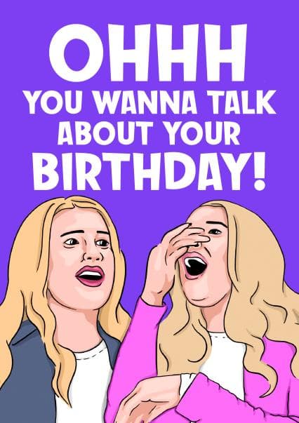 funny birthday card aimed at women, adult