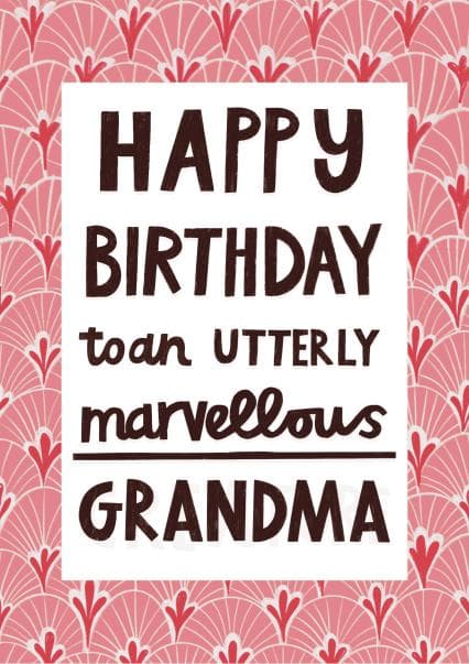 sentimental birthday card aimed at grandma