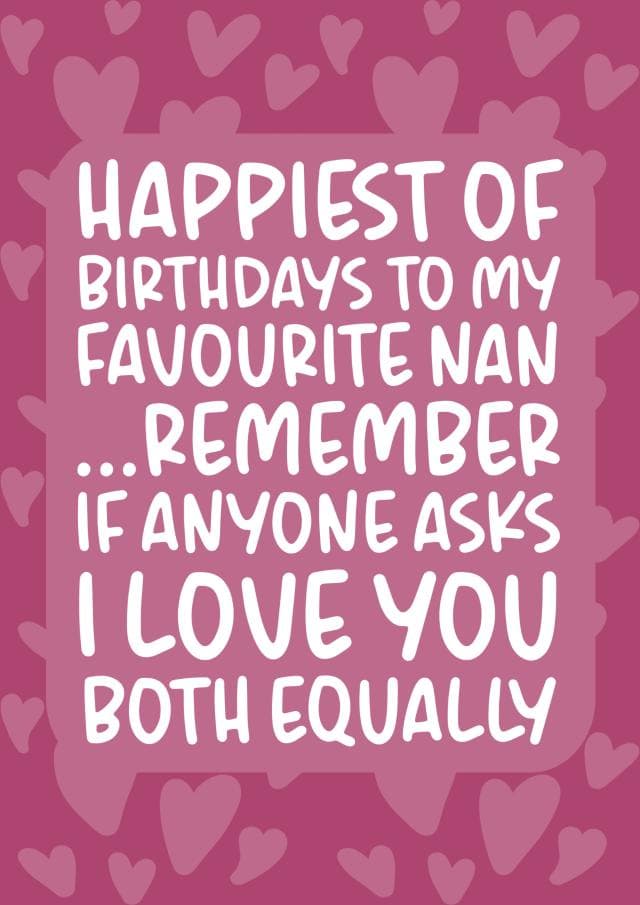 sentimental birthday card aimed at grandma, nan, grandparents