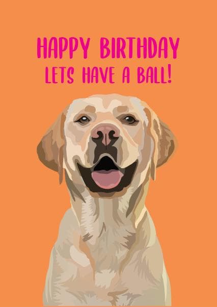 cute birthday card aimed at dog lovers, animal lovers