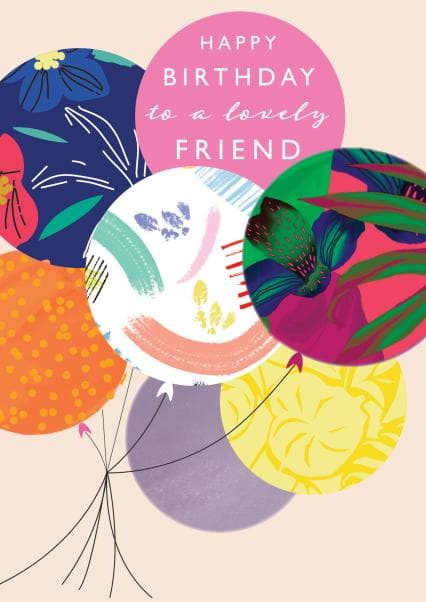 cute birthday card aimed at friends