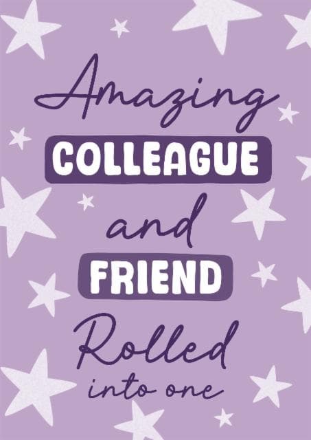 sentimental birthday card aimed at friends, colleagues, adults