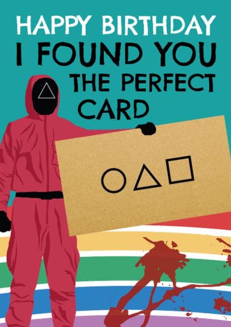 funny, dark birthday card aimed at adult