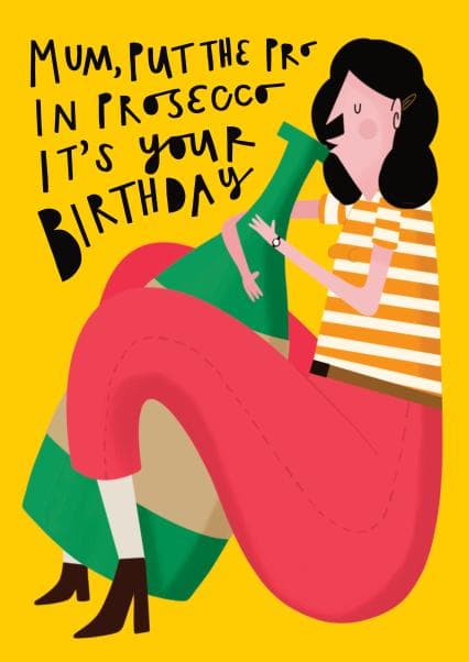 funny birthday card aimed at mum, women