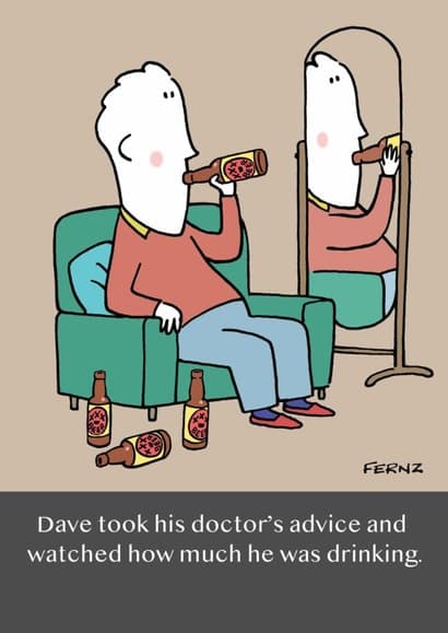 funny, rude birthday card aimed at adult, men