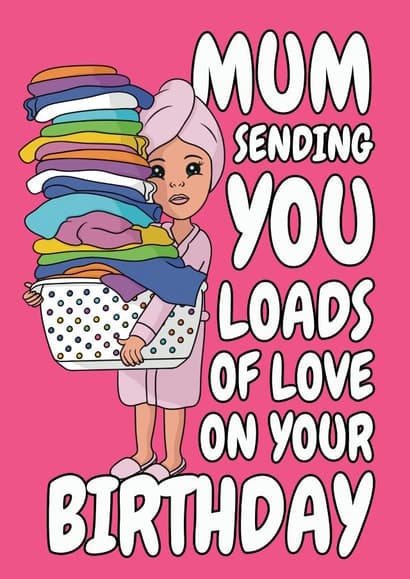 cute birthday card aimed at mum, women