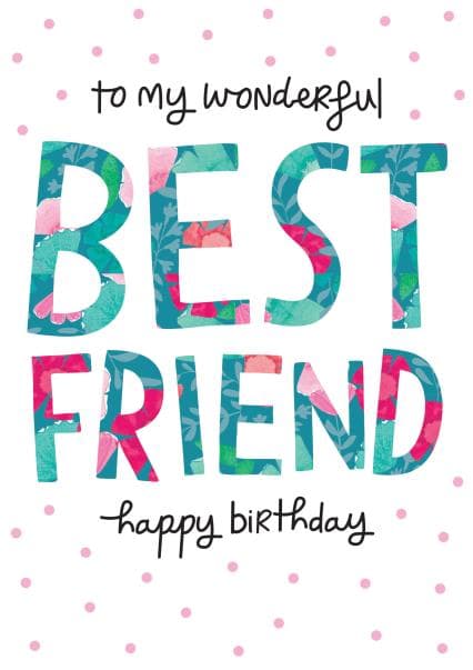 sentimental birthday card aimed at friends