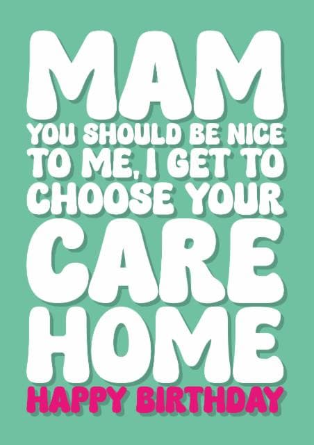 funny birthday card aimed at mom