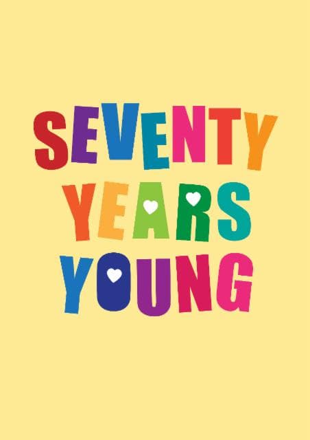 funny birthday card aimed at 70 year olds, adults