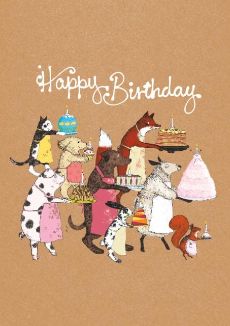 cute, animal birthday card aimed at animal lovers