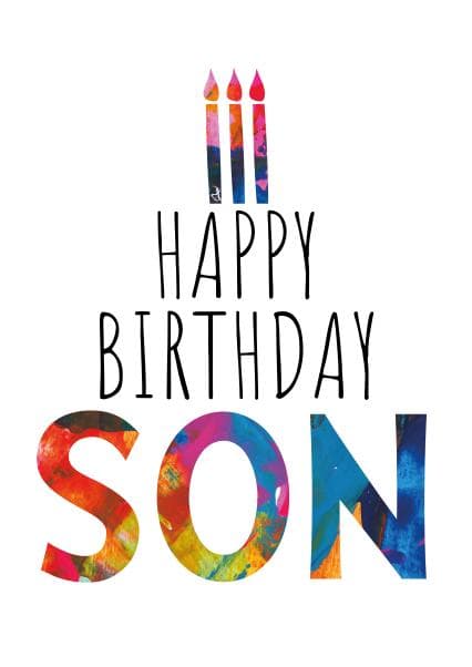 cute birthday card aimed at son