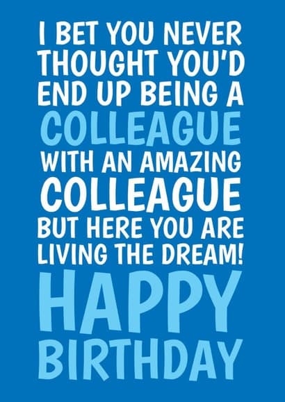funny birthday card aimed at adults, colleagues