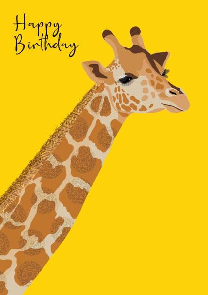 cute, animal birthday card aimed at kids, animal lovers