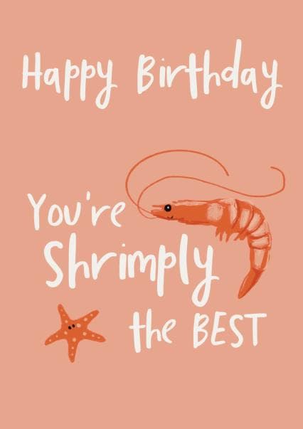 punny, cute birthday card aimed at friends, adult