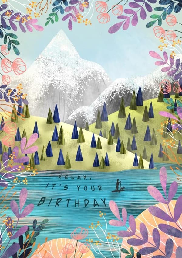 sentimental, cute birthday card aimed at adult