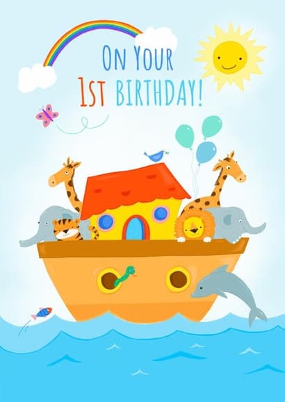 cute, kid friendly birthday card aimed at kids, animal lovers