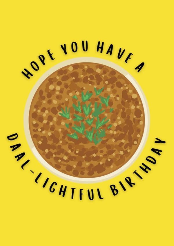 punny, food birthday card aimed at cooks, food lovers