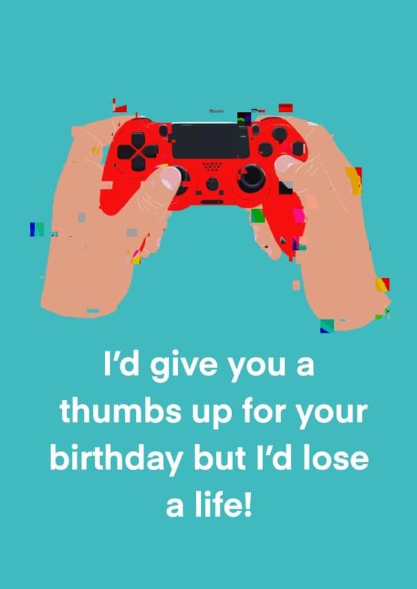 punny birthday card aimed at adult, men, friends