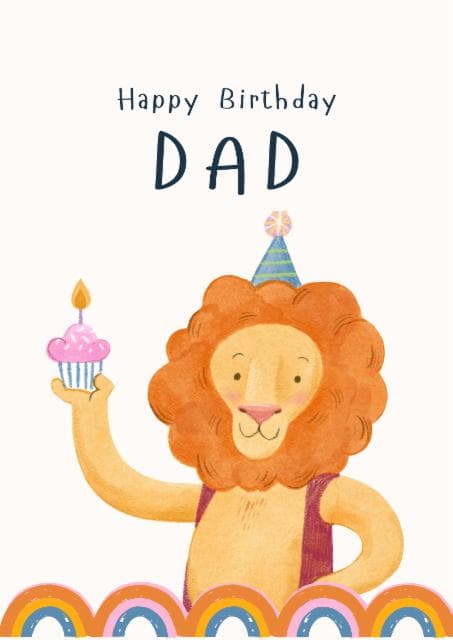 cute birthday card aimed at dad