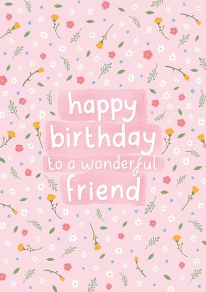 cute, sentimental birthday card aimed at friends, women, young adults