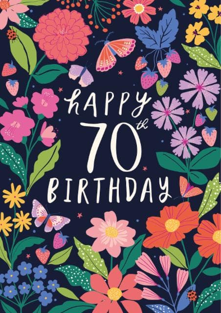 sentimental birthday card aimed at 70 year olds, adult, women