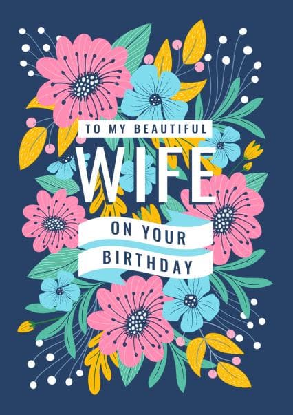 sentimental birthday card aimed at wife