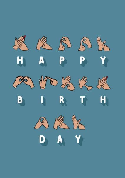 cheesy birthday card aimed at adult, friends