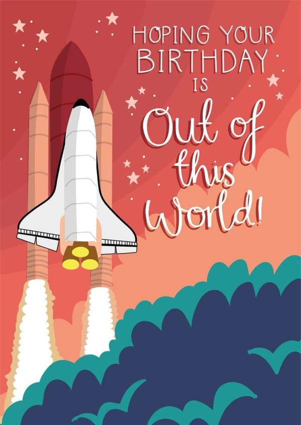 cute birthday card aimed at kids, teenagers