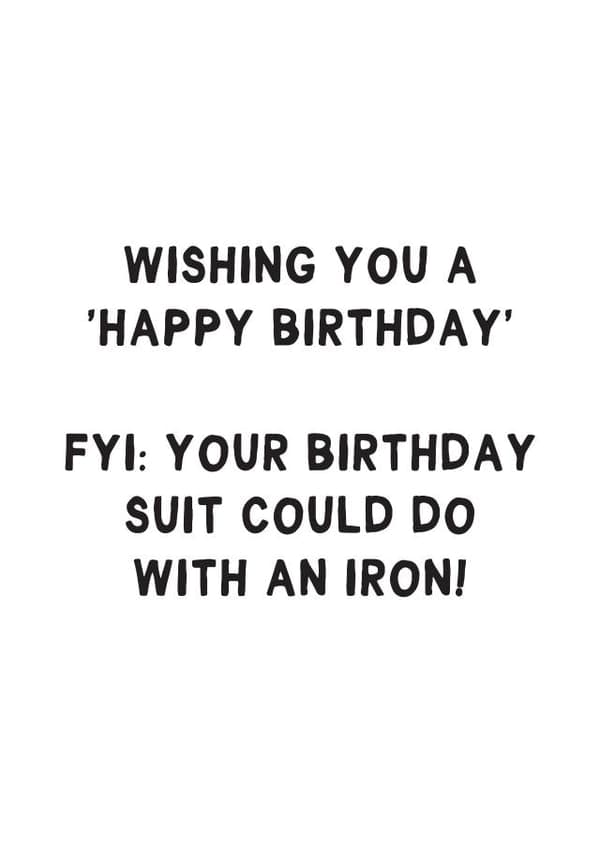 funny, rude birthday card aimed at adult, boyfriend, girlfriend, husband, wife