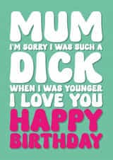 funny, rude birthday card aimed at mum