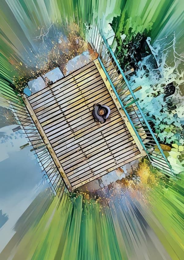 artistic birthday card aimed at birthday