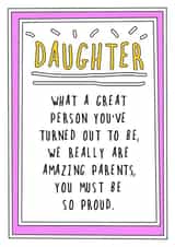 sentimental birthday card aimed at daughter